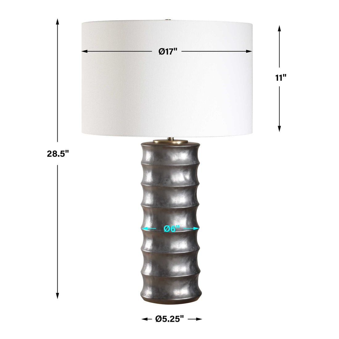 UTTERMOST, CORVAIR SCALLOPED TABLE LAMP, TABLE LAMPS
