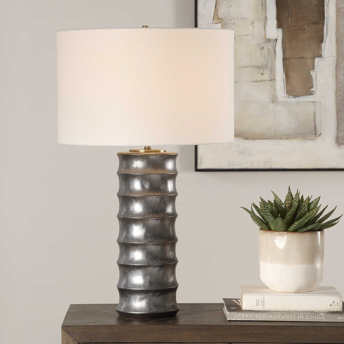 UTTERMOST, Corvair Scalloped Table Lamp, TABLE LAMPS