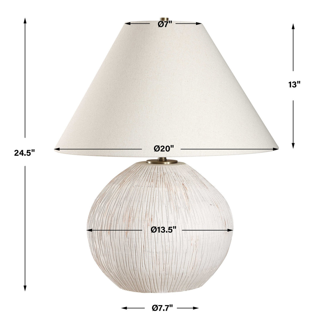 UTTERMOST, MERYL AGED TABLE LAMP, TABLE LAMPS