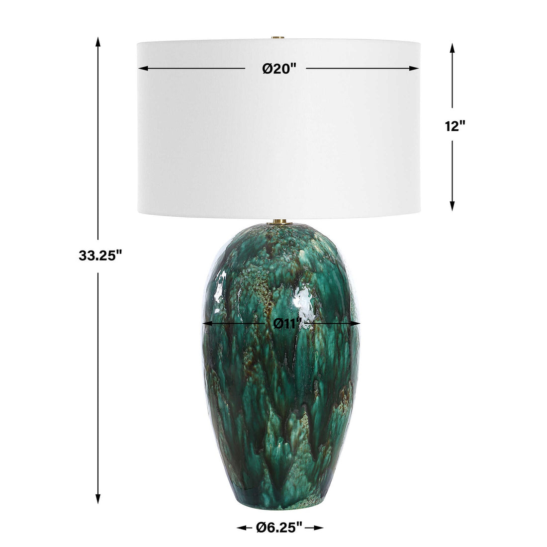 UTTERMOST, CERALENE TABLE LAMP, TABLE LAMPS
