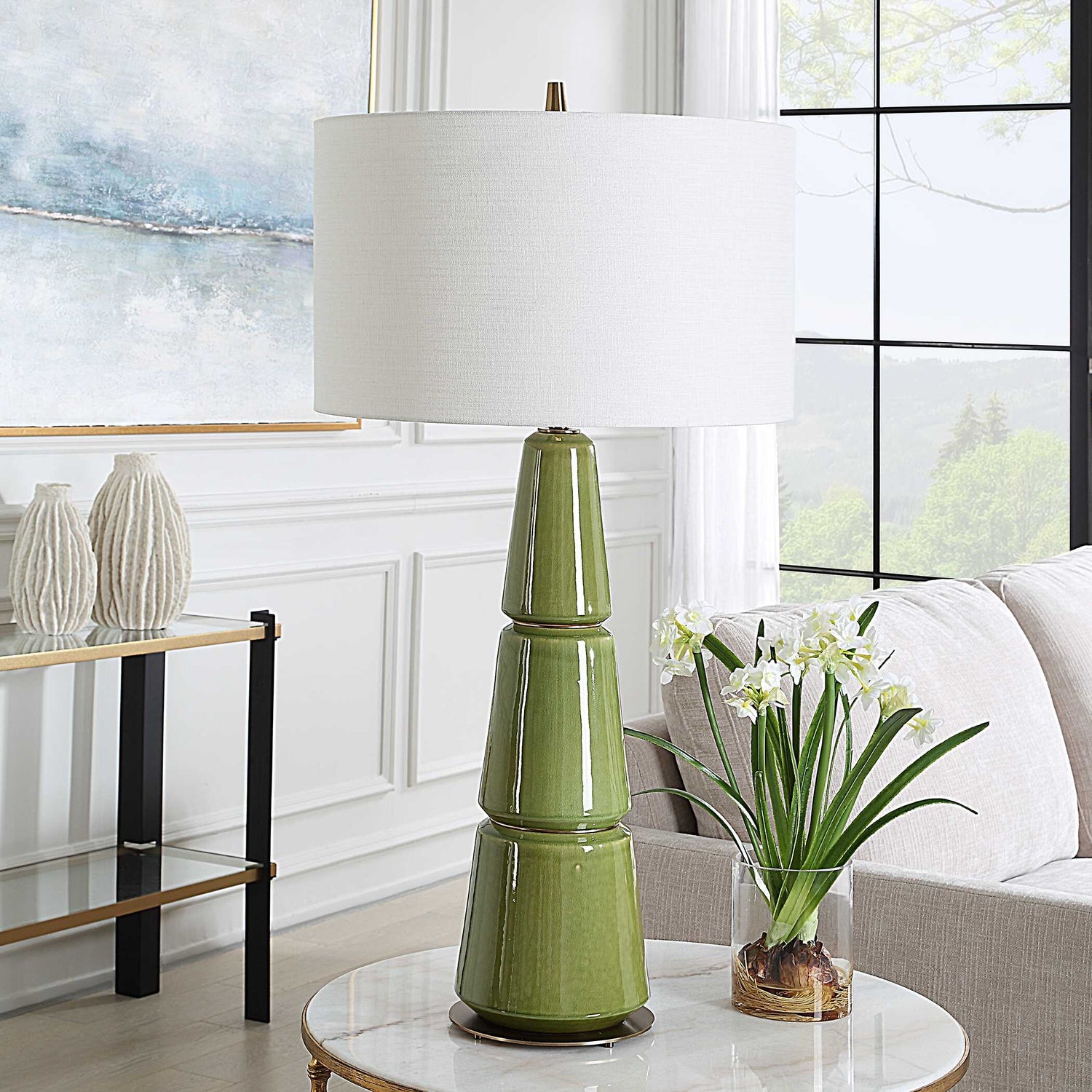 UTTERMOST, Mendell Moss Table Lamp, TABLE LAMPS