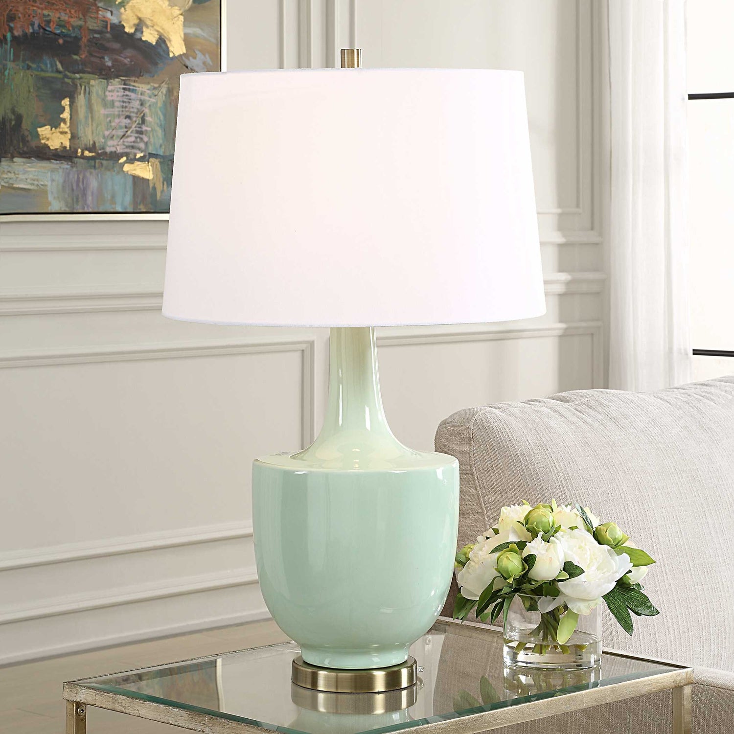 UTTERMOST, Kyla Mint Table Lamp, TABLE LAMPS