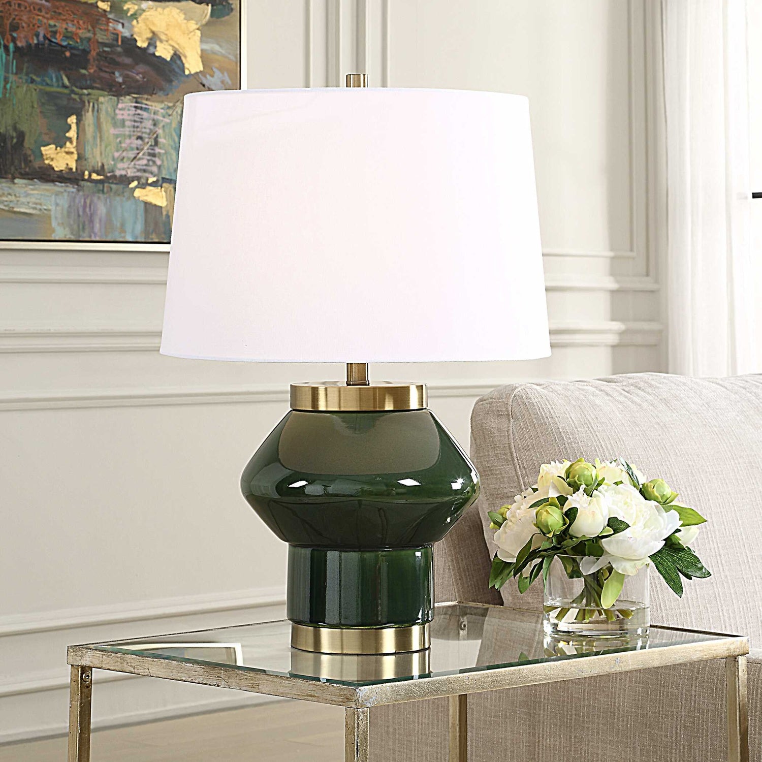 UTTERMOST, Tayson Jade Table Lamp, TABLE LAMPS