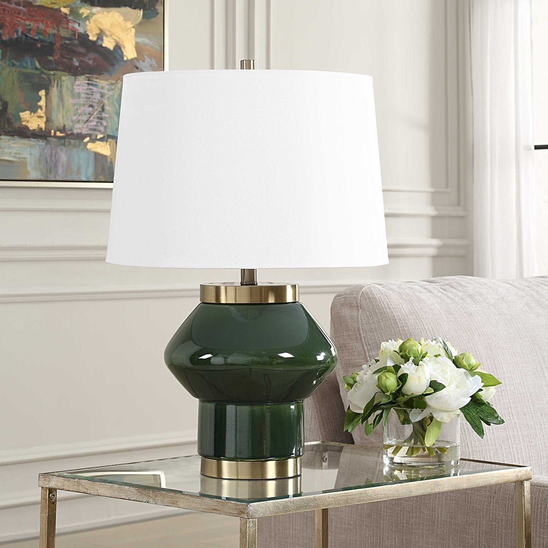 UTTERMOST, Tayson Jade Table Lamp, TABLE LAMPS