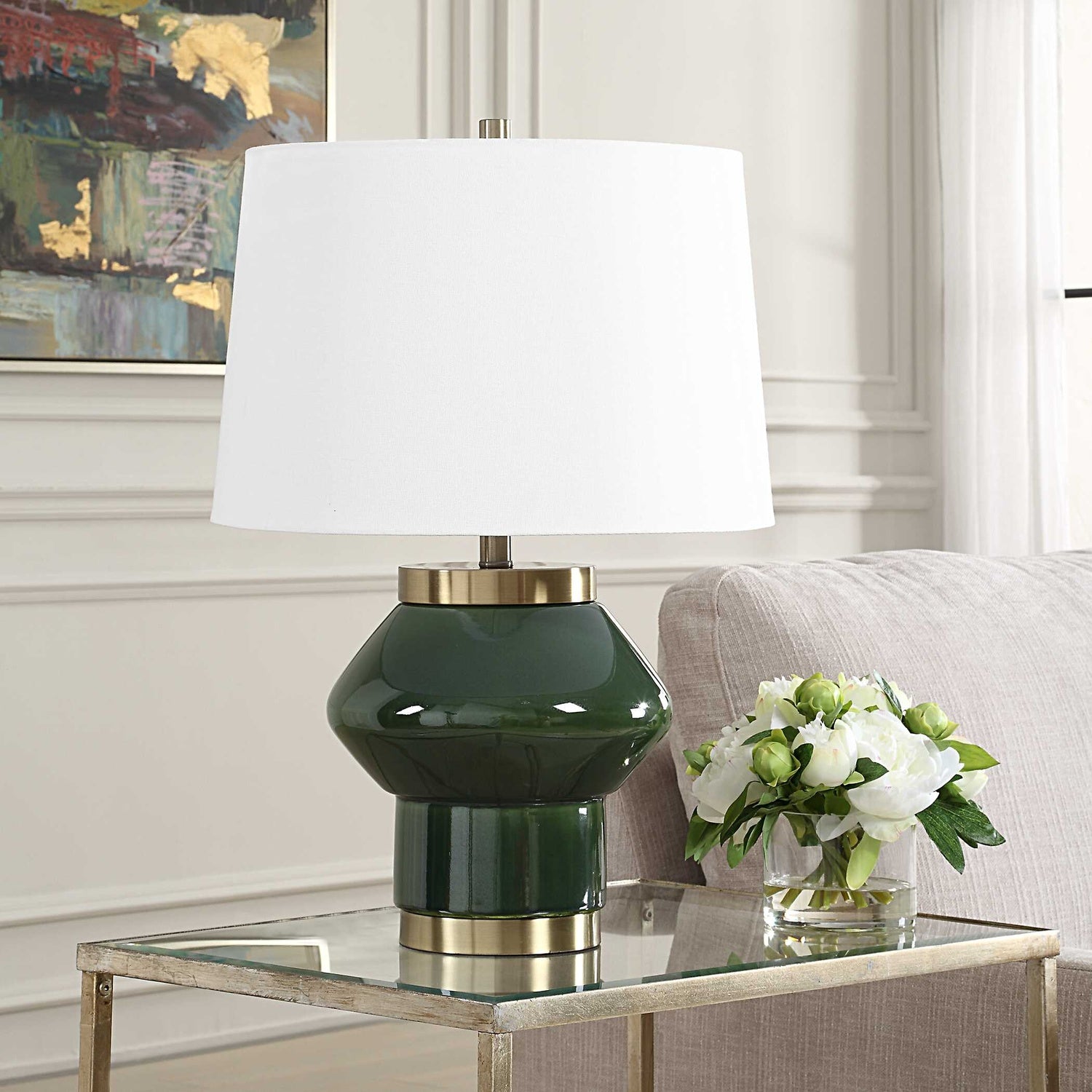 UTTERMOST, Tayson Jade Table Lamp, TABLE LAMPS