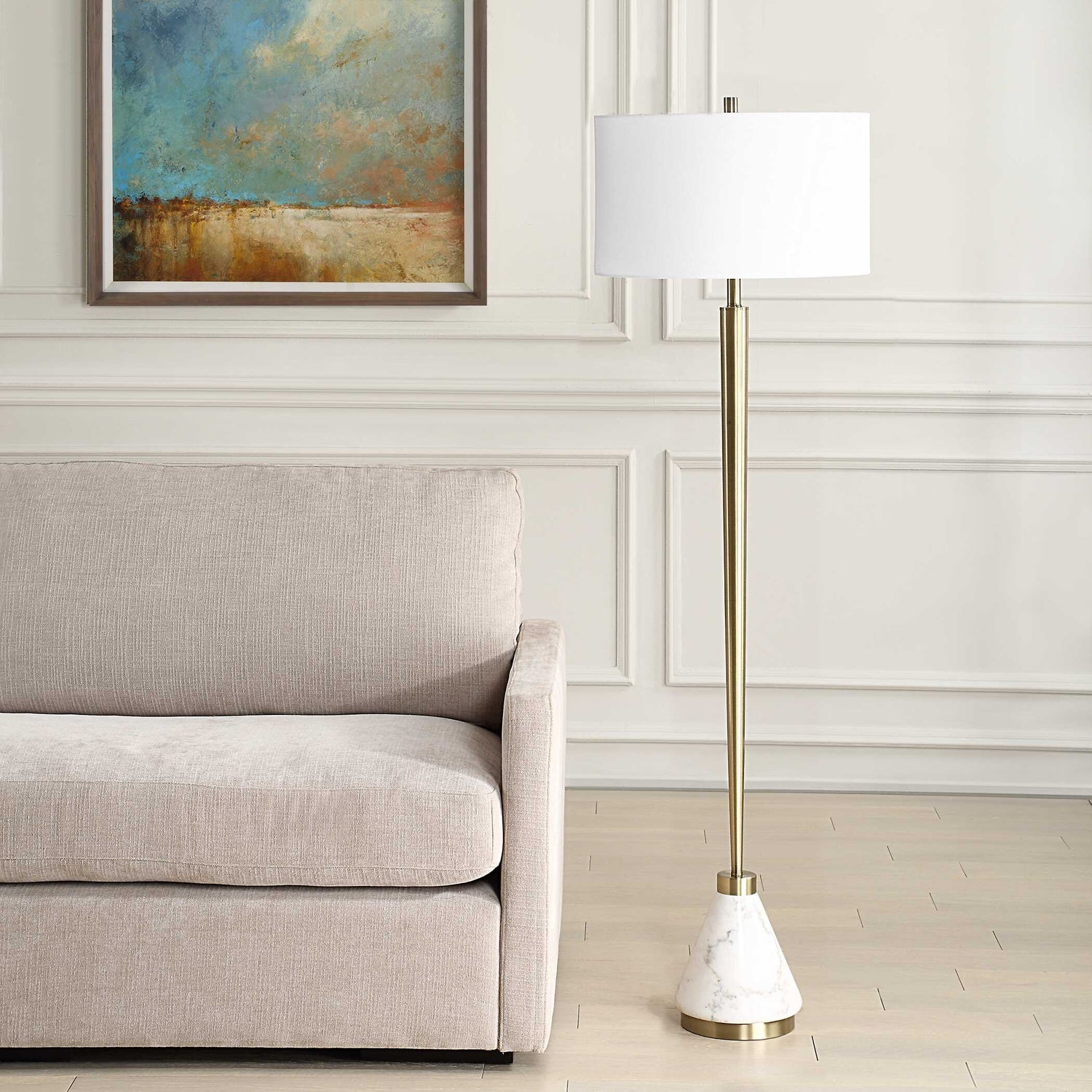 UTTERMOST, Curran Tapered Metal Floor Lamp, FLOOR LAMP
