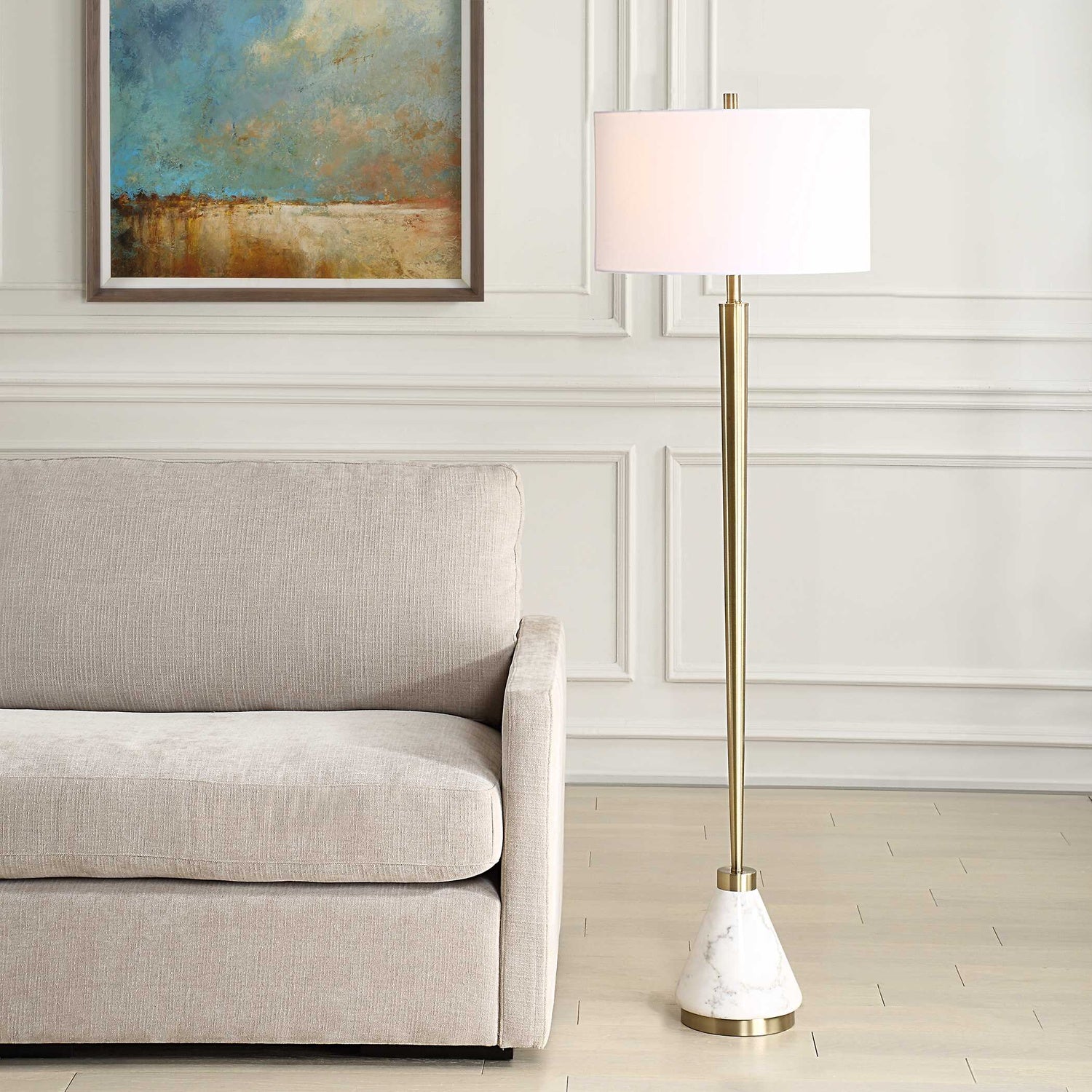 UTTERMOST, Curran Tapered Metal Floor Lamp, FLOOR LAMP
