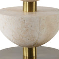 UTTERMOST, Hemisphere Travertine Table Lamp, TABLE LAMPS