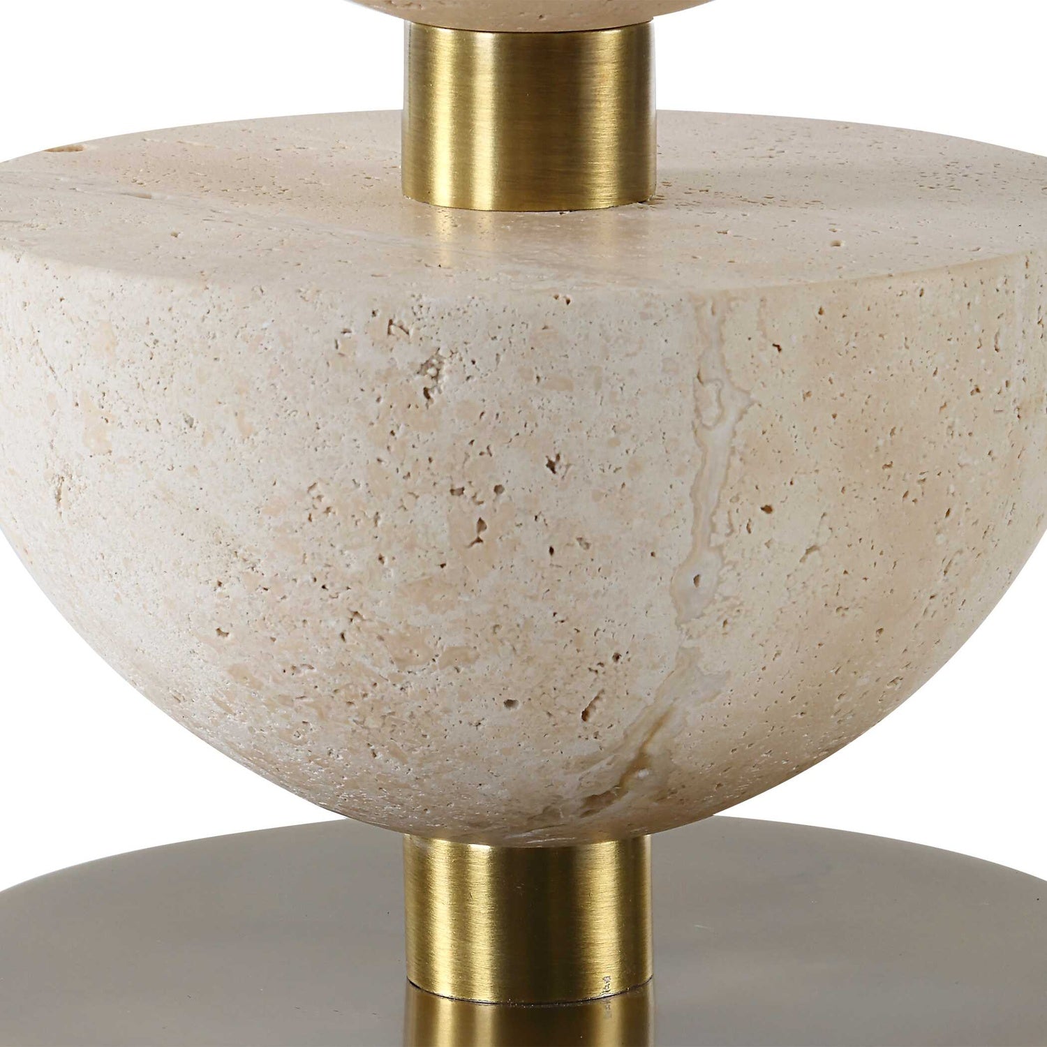 UTTERMOST, Hemisphere Travertine Table Lamp, TABLE LAMPS