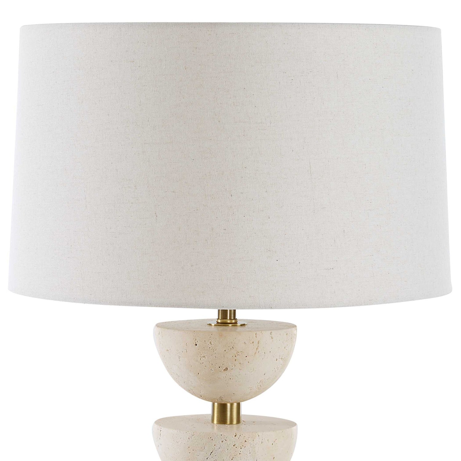 UTTERMOST, HEMISPHERE TRAVERTINE TABLE LAMP, TABLE LAMPS
