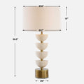 UTTERMOST, HEMISPHERE TRAVERTINE TABLE LAMP, TABLE LAMPS