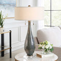 UTTERMOST, CARDONI SMOKE TABLE LAMP, TABLE LAMPS