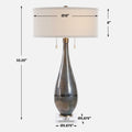 UTTERMOST, CARDONI SMOKE TABLE LAMP, TABLE LAMPS