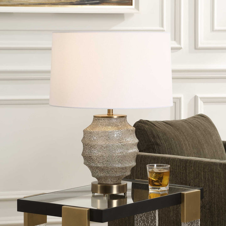 UTTERMOST, ACOSTA RIBBED TABLE LAMP, TABLE LAMPS