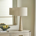 UTTERMOST, PERKINS TRAVERTINE TABLE LAMP, TABLE LAMPS