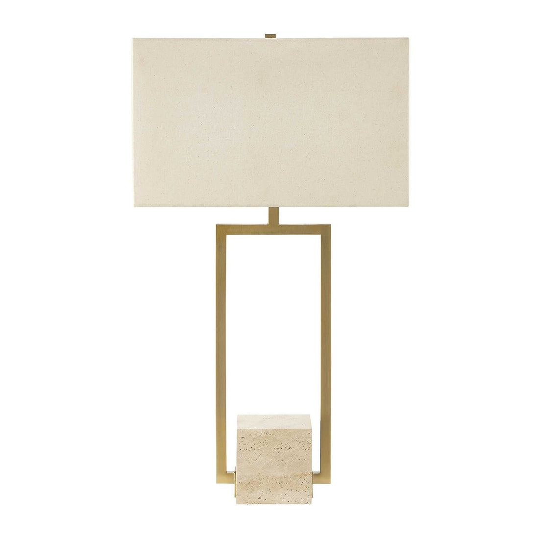 UTTERMOST, WARRICK MODERN TRAVERTINE TABLE LAMP, TABLE LAMPS