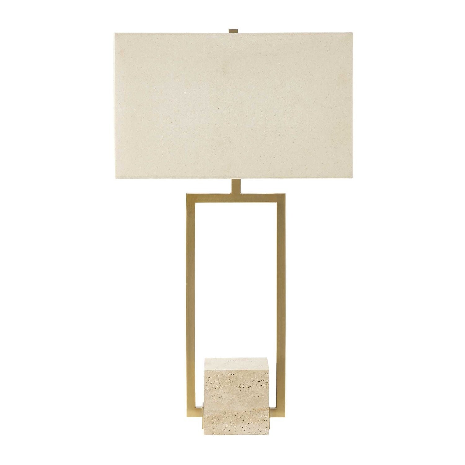 UTTERMOST, WARRICK MODERN TRAVERTINE TABLE LAMP, TABLE LAMPS