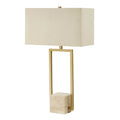 UTTERMOST, WARRICK MODERN TRAVERTINE TABLE LAMP, TABLE LAMPS