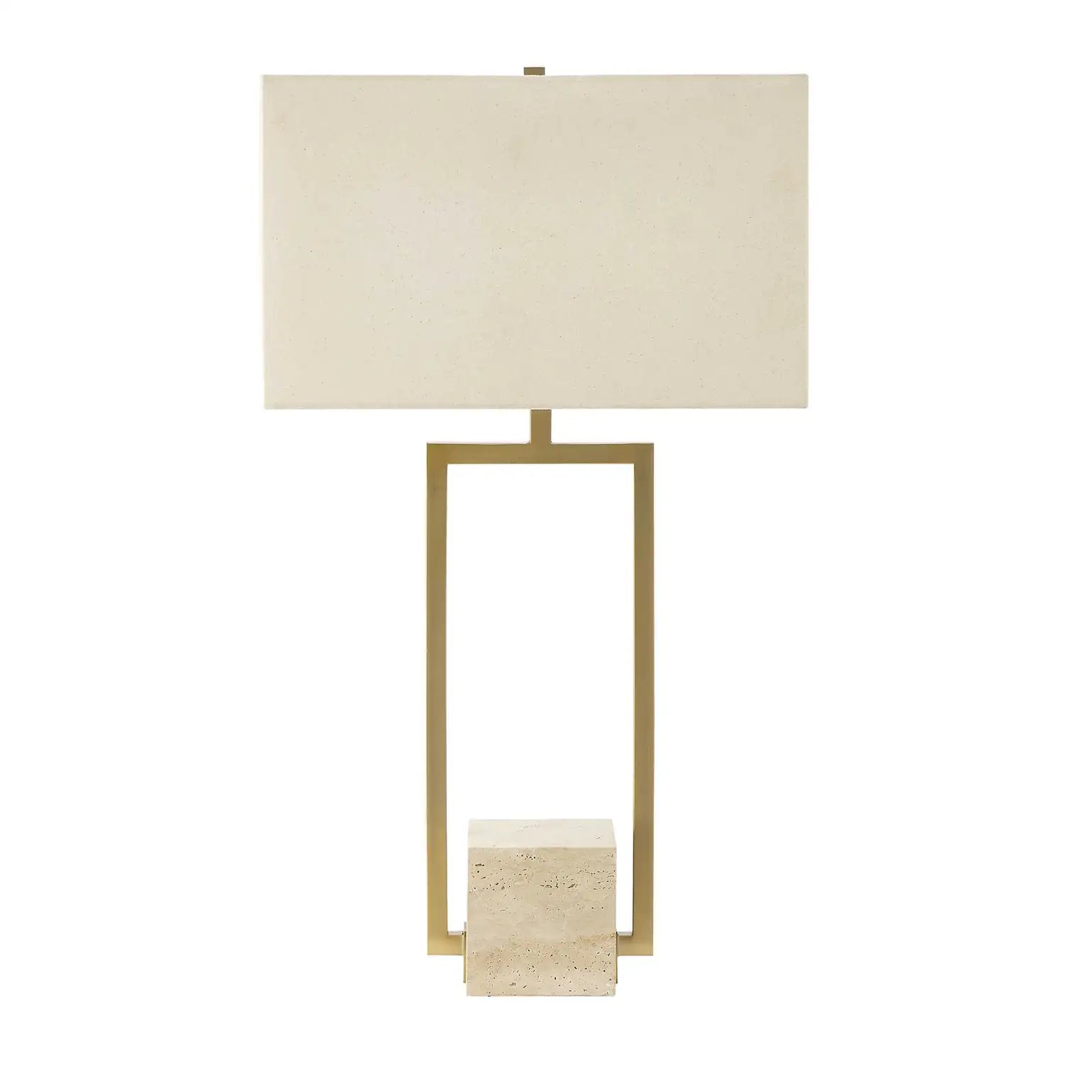 UTTERMOST, Warrick Modern Travertine Table Lamp, TABLE LAMPS
