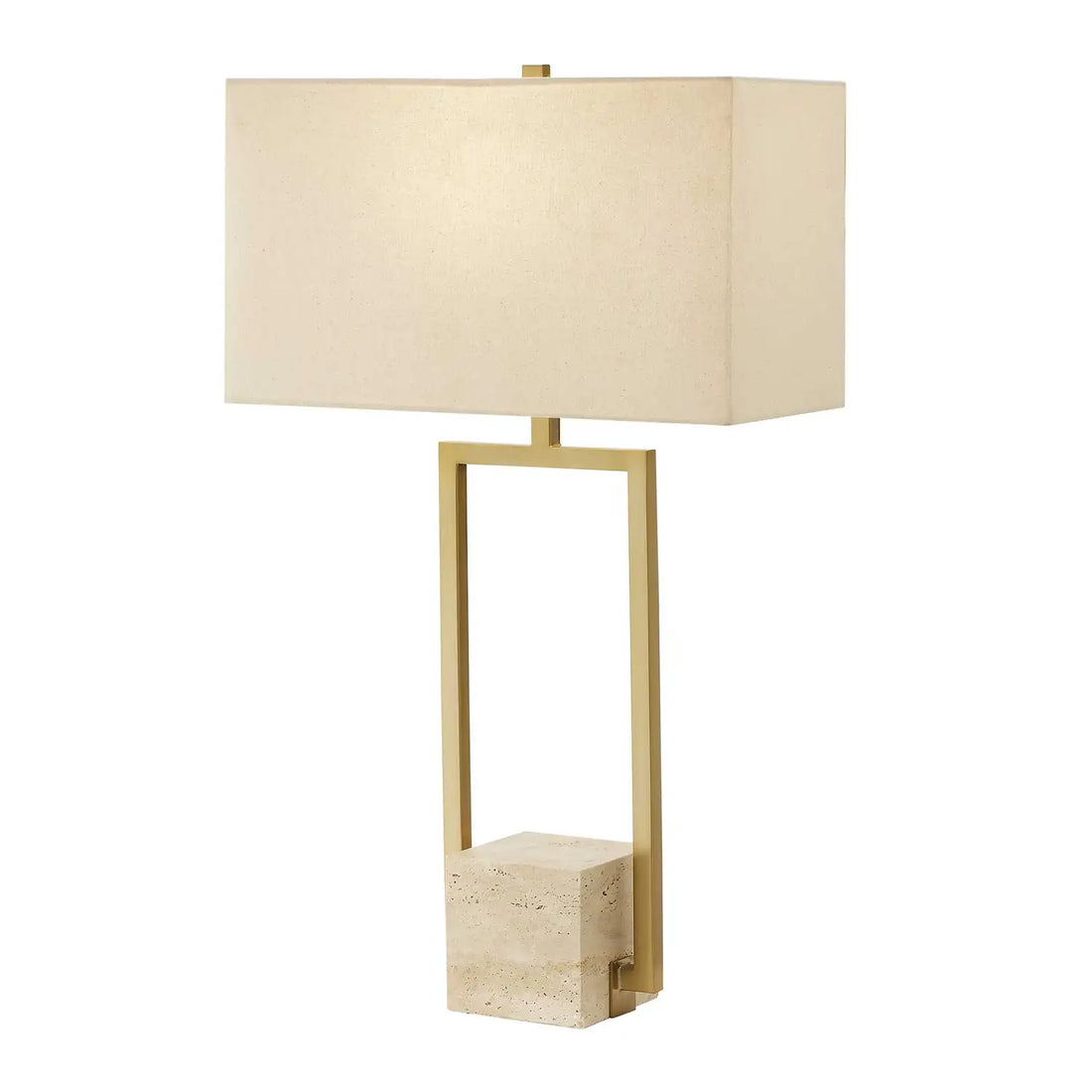 UTTERMOST, Warrick Modern Travertine Table Lamp, TABLE LAMPS
