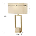 UTTERMOST, Warrick Modern Travertine Table Lamp, TABLE LAMPS