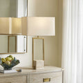 UTTERMOST, WARRICK MODERN TRAVERTINE TABLE LAMP, TABLE LAMPS