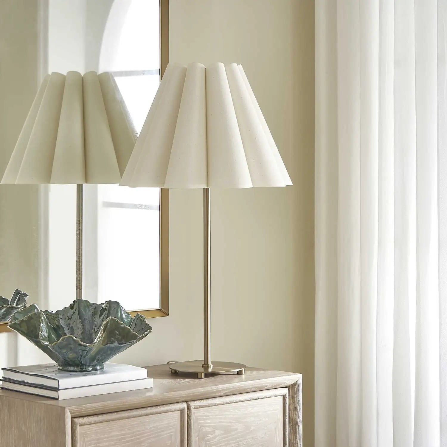 UTTERMOST, Lilabet Fluted Shade Table Lamp, TABLE LAMPS