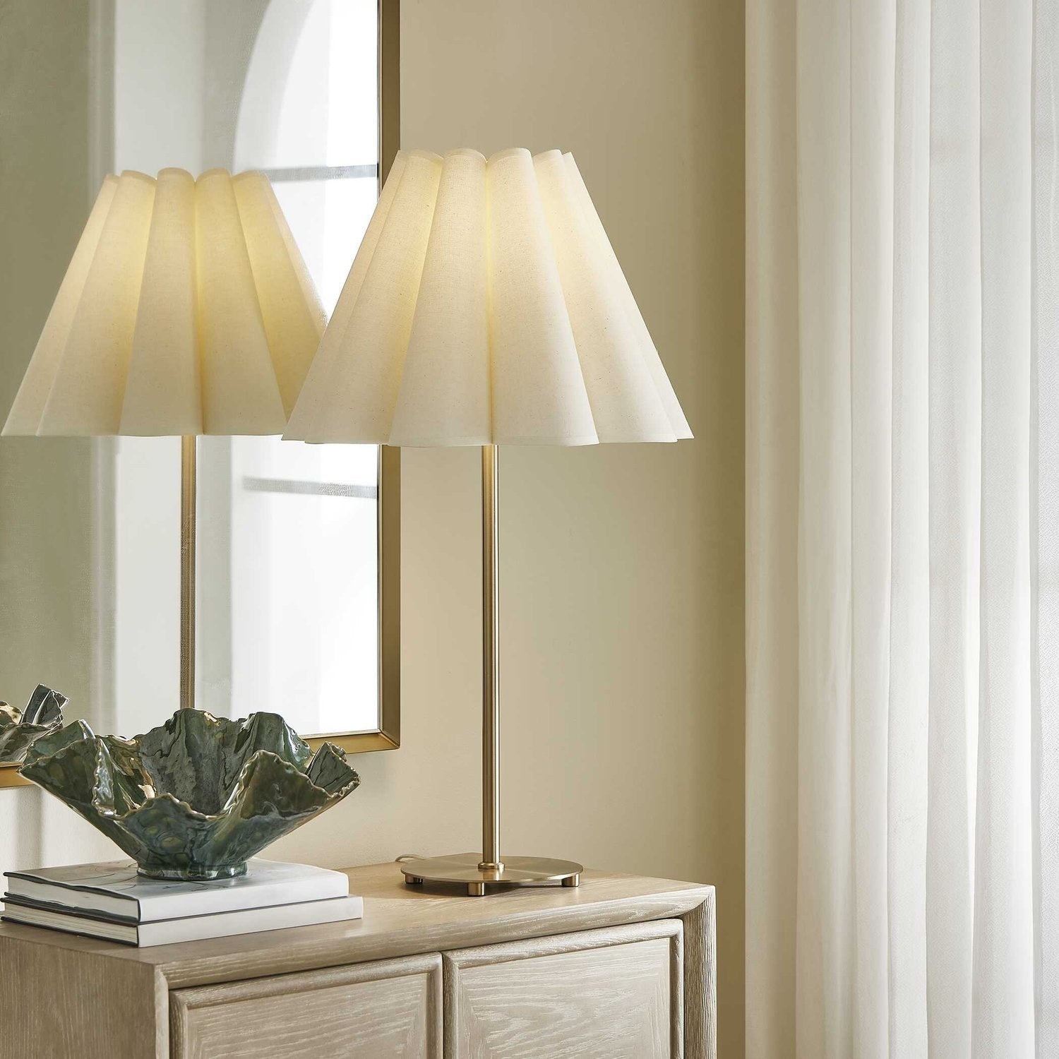 UTTERMOST, LILABET FLUTED SHADE TABLE LAMP, TABLE LAMPS