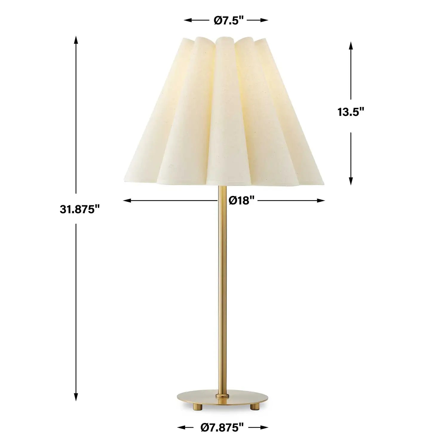 UTTERMOST, Lilabet Fluted Shade Table Lamp, TABLE LAMPS