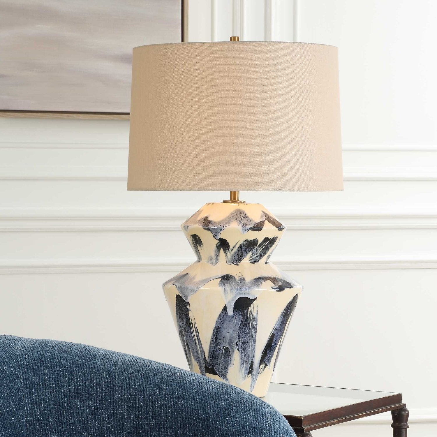 UTTERMOST, ORANDA ABSTRACT GEOMETRIC TABLE LAMP, TABLE LAMPS