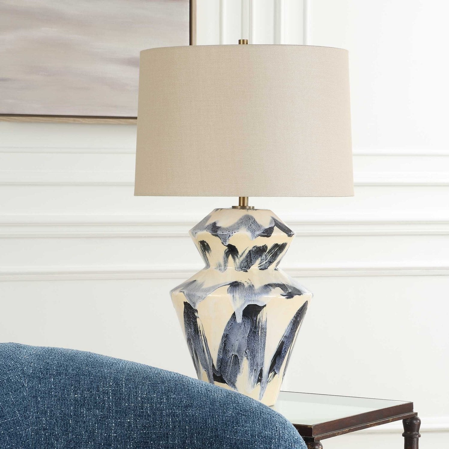 UTTERMOST, Oranda Abstract Geometric Table Lamp, TABLE LAMPS