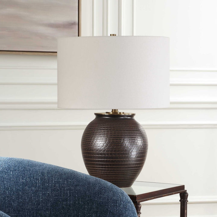 UTTERMOST, HAWKINS RIBBED TABLE LAMP, TABLE LAMPS