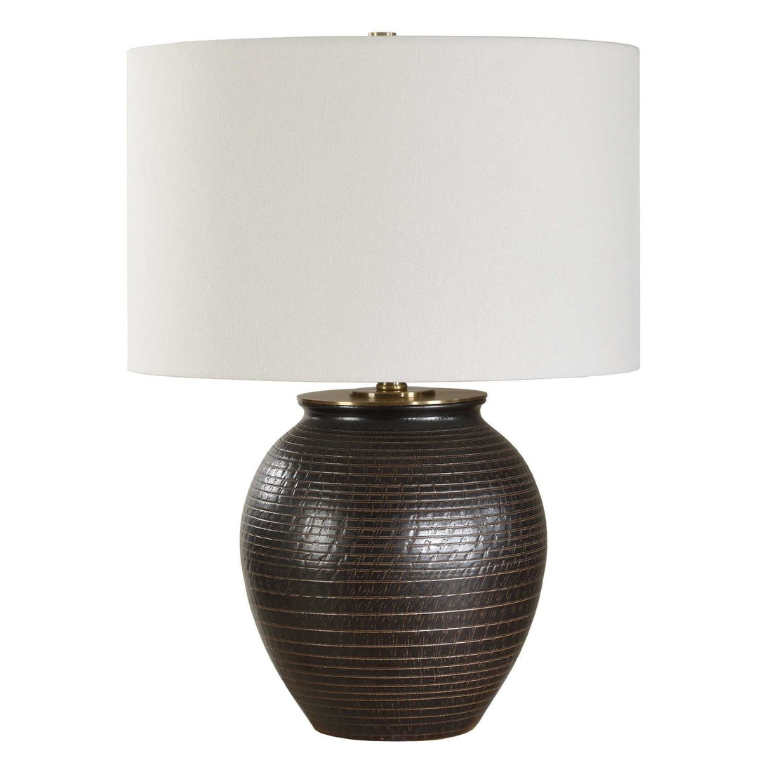 UTTERMOST, HAWKINS RIBBED TABLE LAMP, TABLE LAMPS
