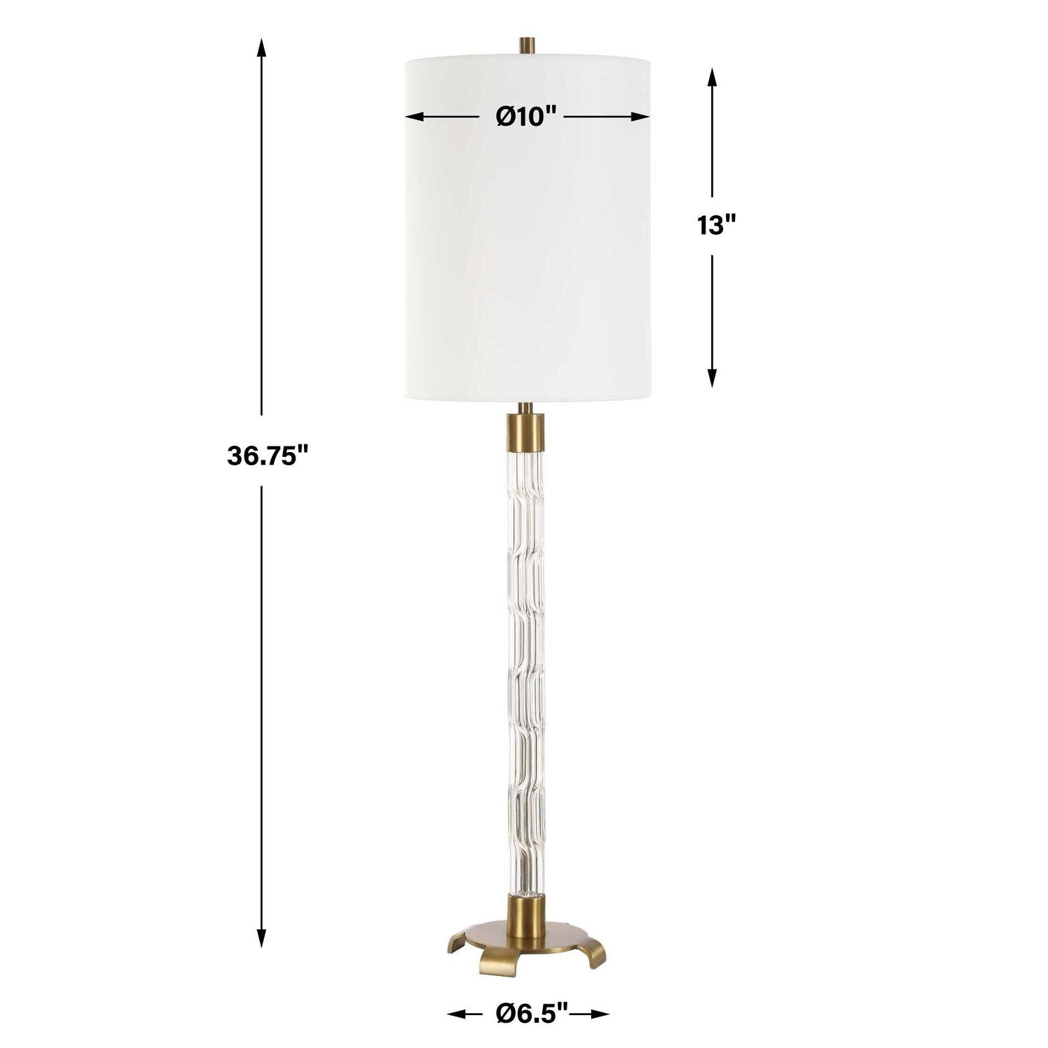 UTTERMOST, YORK CRYSTAL BUFFET LAMP, TABLE LAMPS
