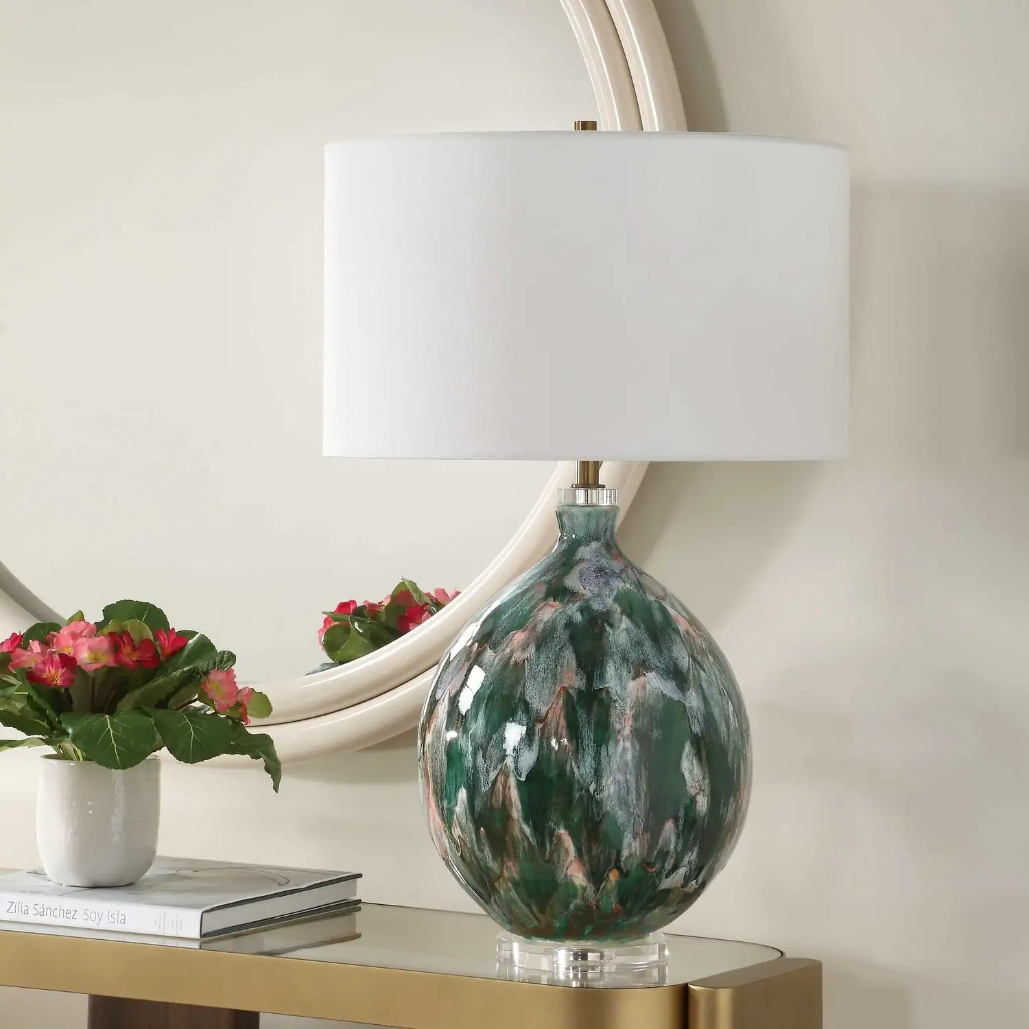 UTTERMOST, Mihaela Drip Glaze Table Lamp, TABLE LAMPS