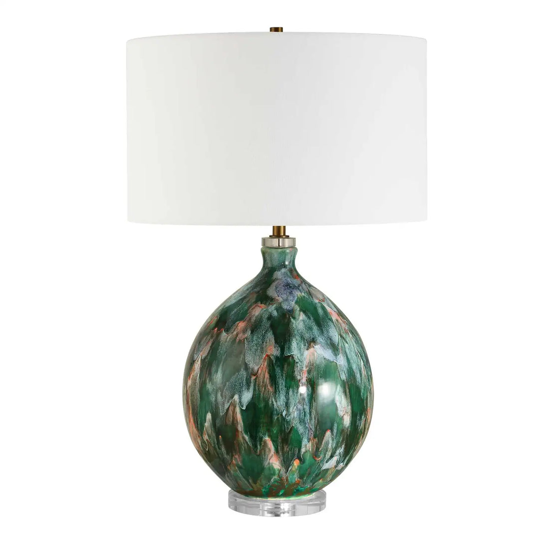 UTTERMOST, Mihaela Drip Glaze Table Lamp, TABLE LAMPS