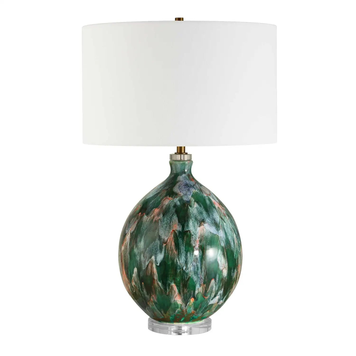 UTTERMOST, Mihaela Drip Glaze Table Lamp, TABLE LAMPS