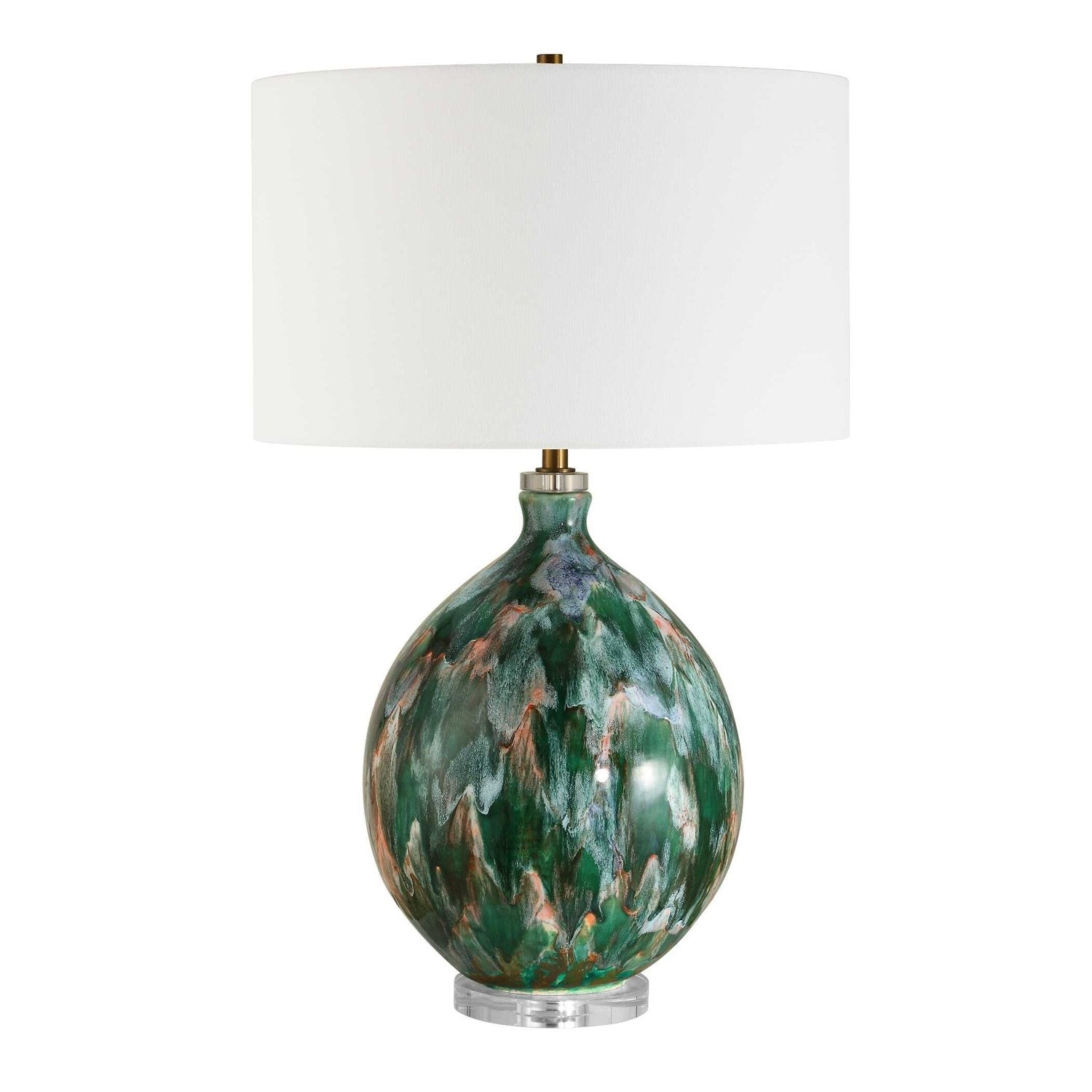 UTTERMOST, MIHAELA DRIP GLAZE TABLE LAMP, TABLE LAMPS