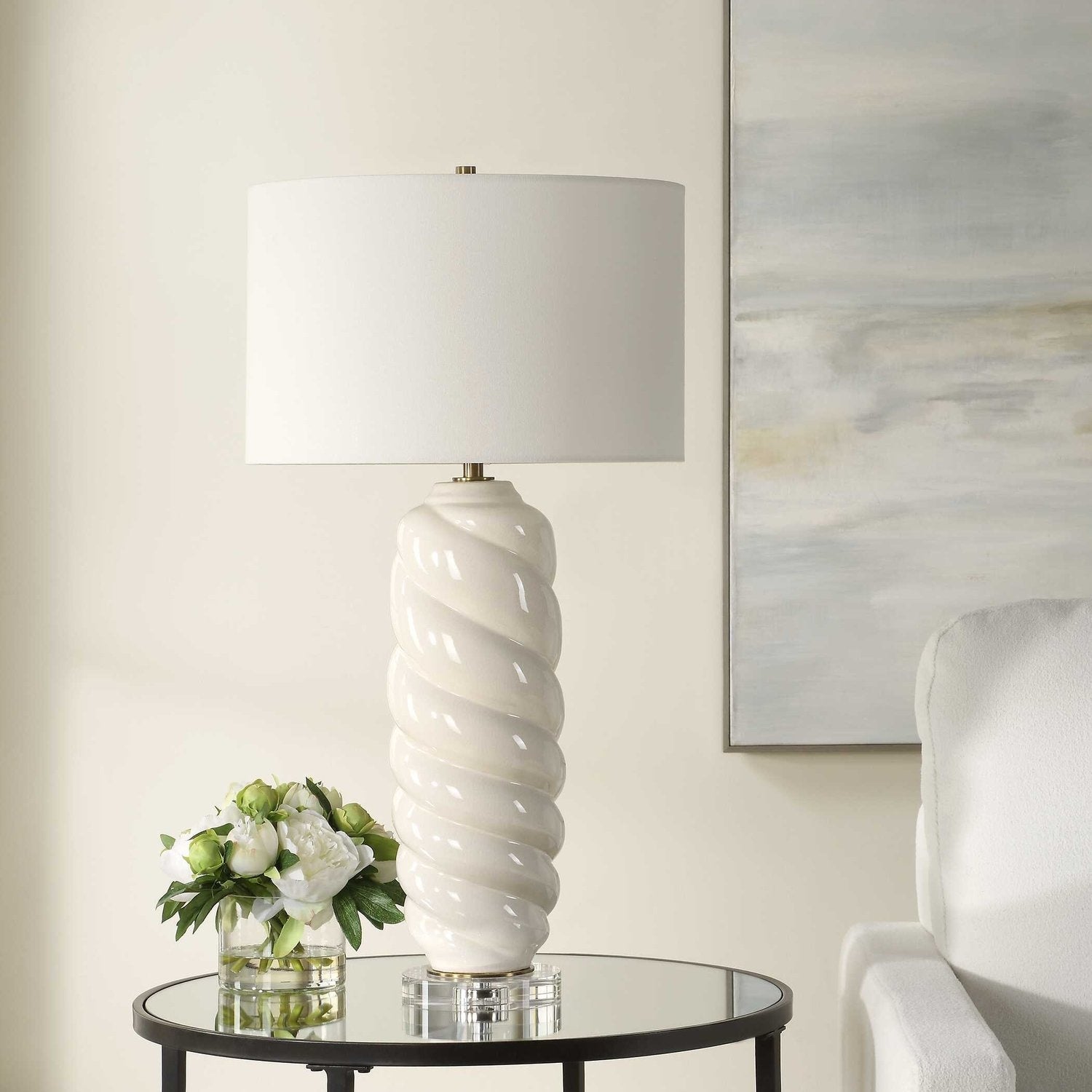 UTTERMOST, Anneli Swirl Table Lamp, TABLE LAMPS