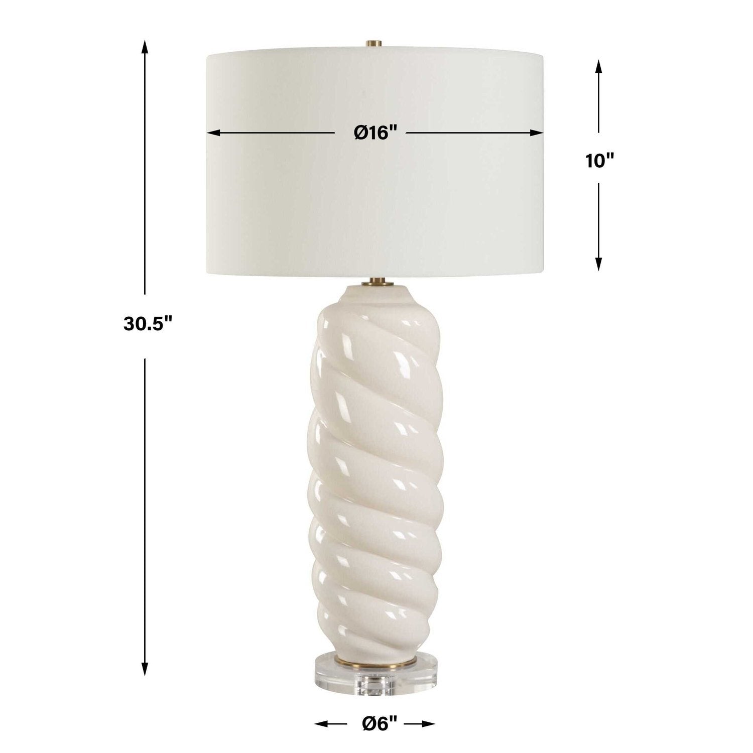 UTTERMOST, ANNELI SWIRL TABLE LAMP, TABLE LAMPS