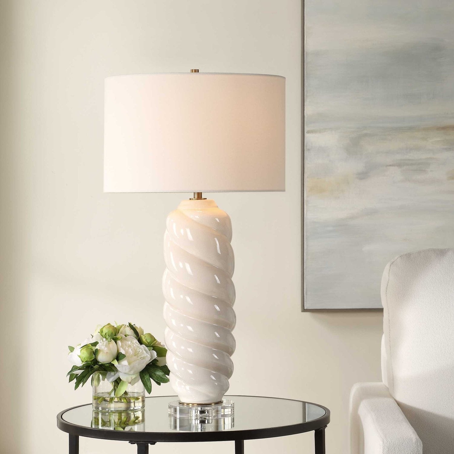 UTTERMOST, Anneli Swirl Table Lamp, TABLE LAMPS