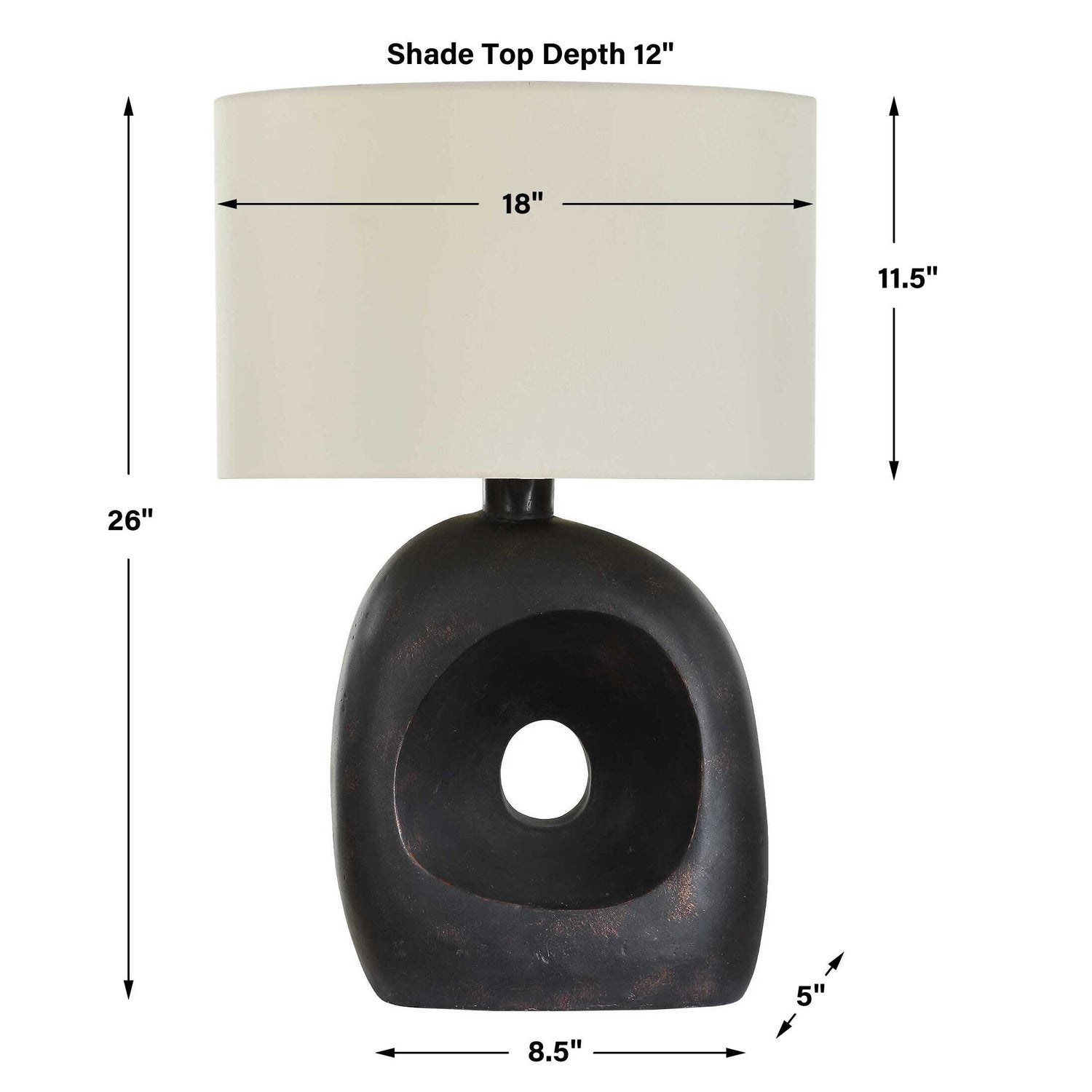 UTTERMOST, PEEPHOLE OUTDOOR TABLE LAMP, TABLE LAMPS