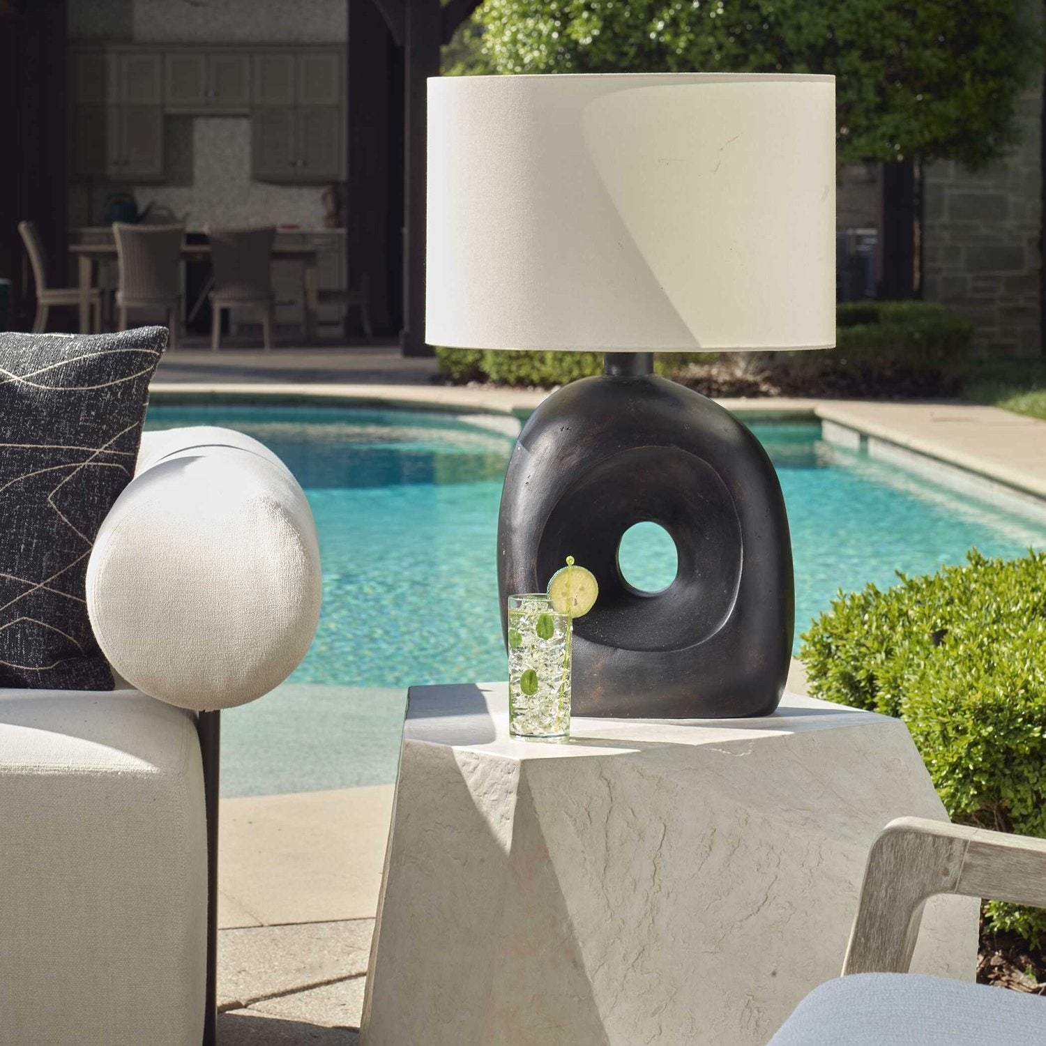 UTTERMOST, Peephole Outdoor Table Lamp, TABLE LAMPS