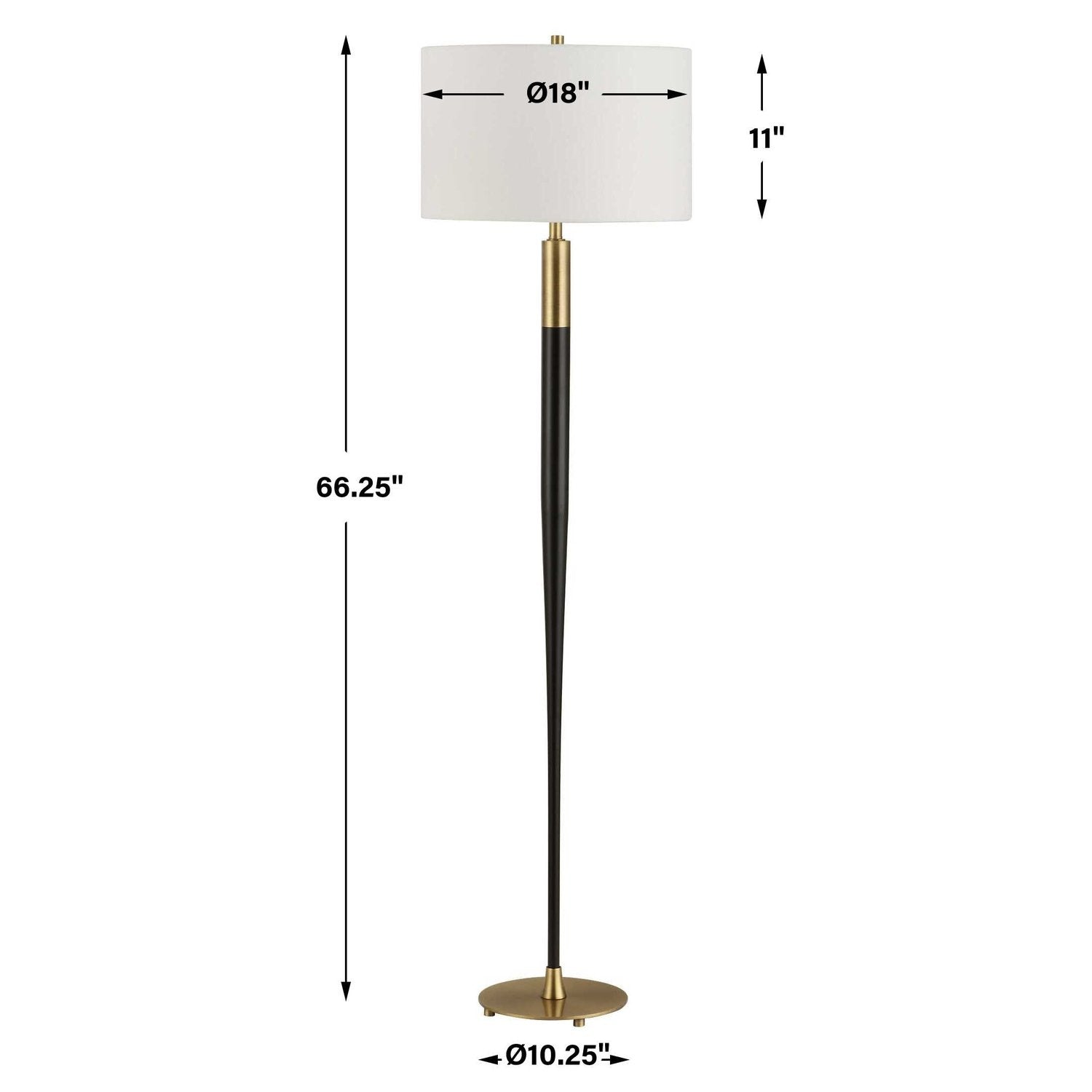 UTTERMOST, Stowe Satin Floor Lamp, FLOOR LAMP