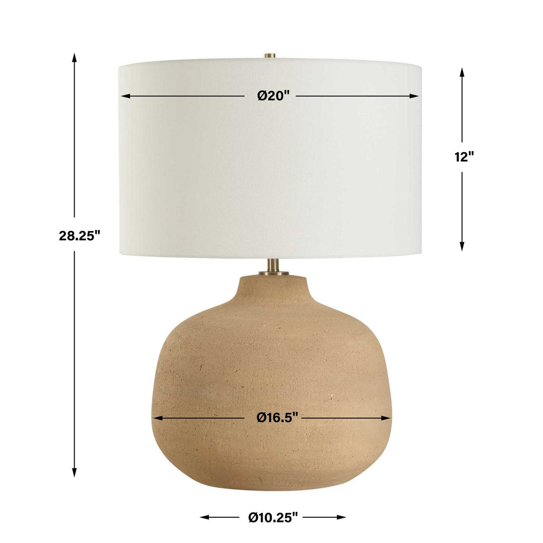 UTTERMOST, CLINE TERRACOTTA TABLE LAMP, TABLE LAMPS