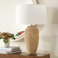 UTTERMOST, SANDSTONE FLOW TERRACOTTA TABLE LAMP, TABLE LAMPS