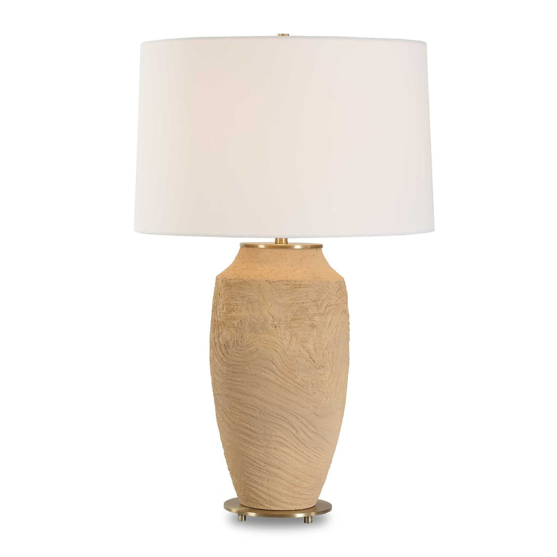 UTTERMOST, SANDSTONE FLOW TERRACOTTA TABLE LAMP, TABLE LAMPS