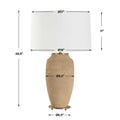 UTTERMOST, SANDSTONE FLOW TERRACOTTA TABLE LAMP, TABLE LAMPS