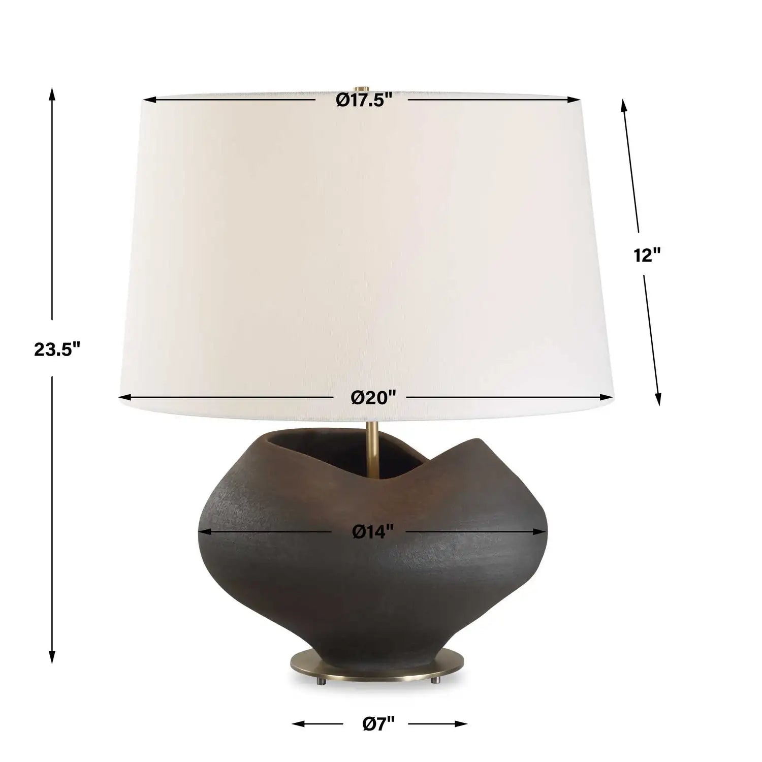 UTTERMOST, Nocturne Aged Table Lamp, TABLE LAMPS