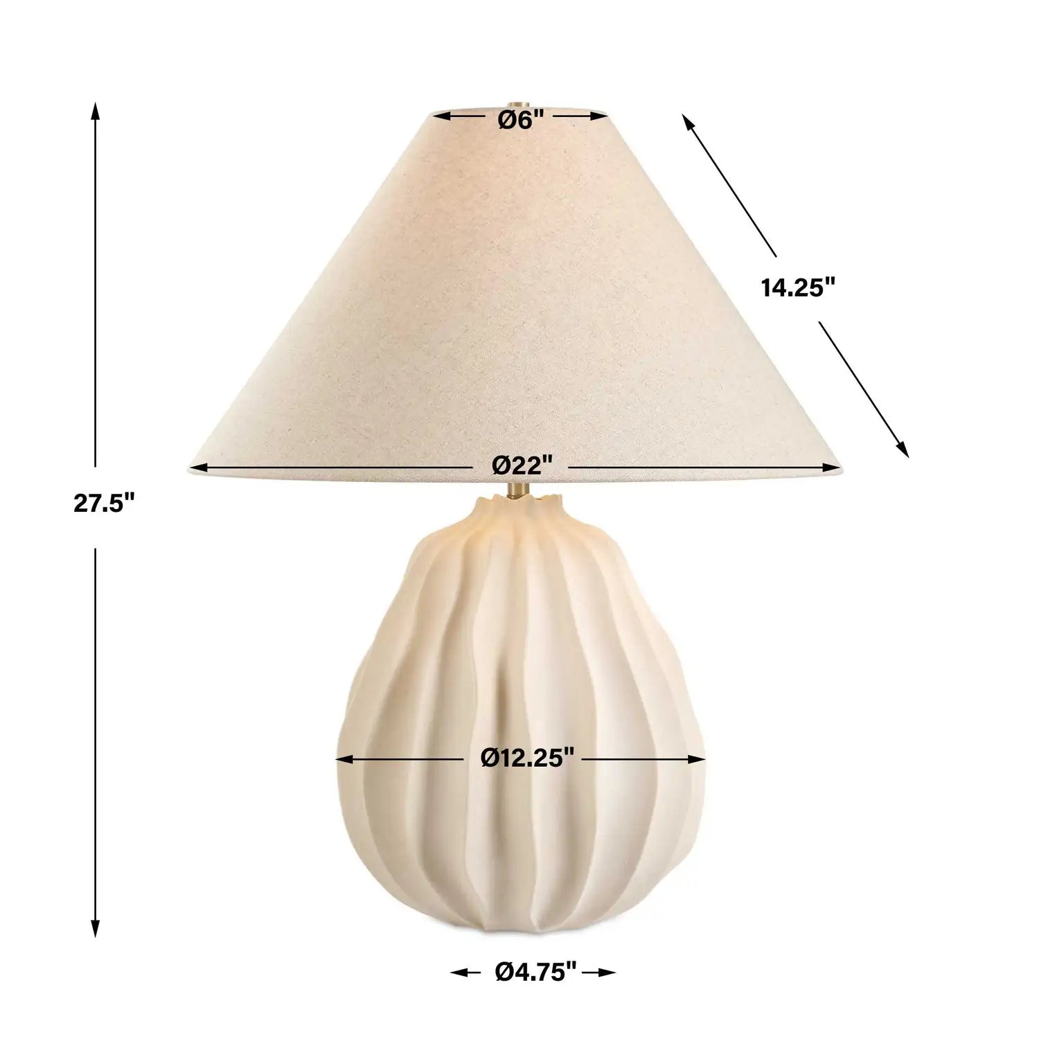 UTTERMOST, Javary Matte Table Lamp, TABLE LAMPS